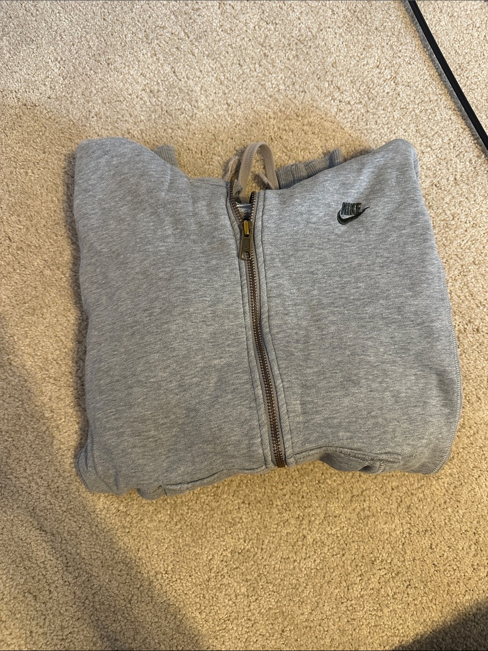 Nike Light Gray Full-Zip Hoodie